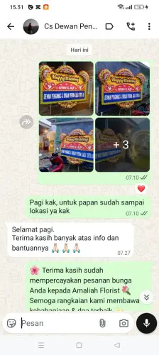 Testimonial Papan Bunga Pernikahan gandamekar