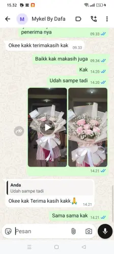 Testimonial Buket Bunga gandamekar