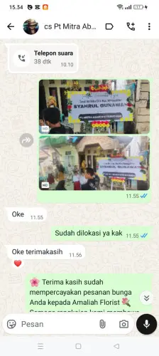 Testimonial Papan Bunga gandamekar