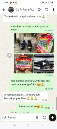Testimonial Papan Bunga gandamekar
